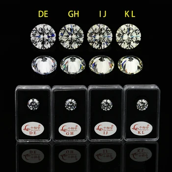 

EX cutting for round shape DE GH IJ KL white color cubic zirconia loose cz stone by qianxianghui