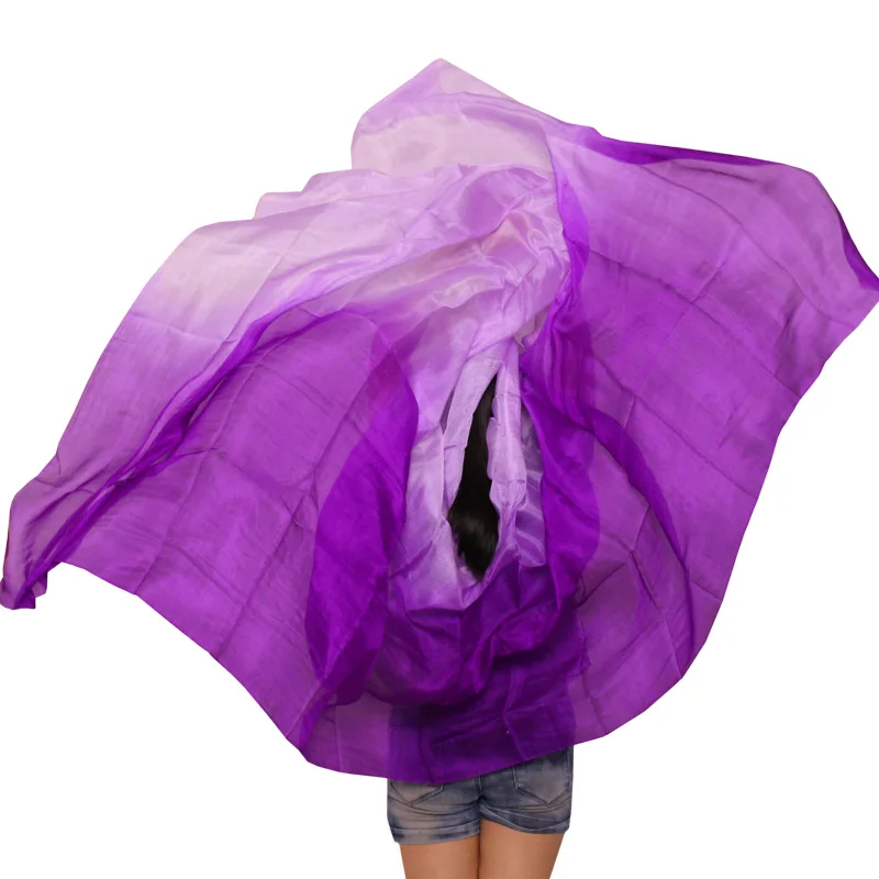 Стиль костюм для танца живота Шелковые Вуали ручной работы постепенные цветные платки можно настроить - Цвет: As picture