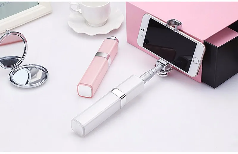 Для женщин мини проводной белый палка для селфи 180 градусов вращения Универсальный ручной selfy Стик для iphone 4 4S 5 5S 6 6S 6 плюс Android
