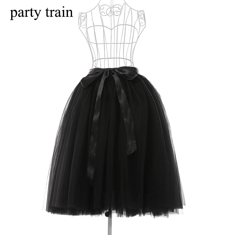 Custom made 7 Layer Midi Tulle font b Skirt b font American Apparel Tutu font b