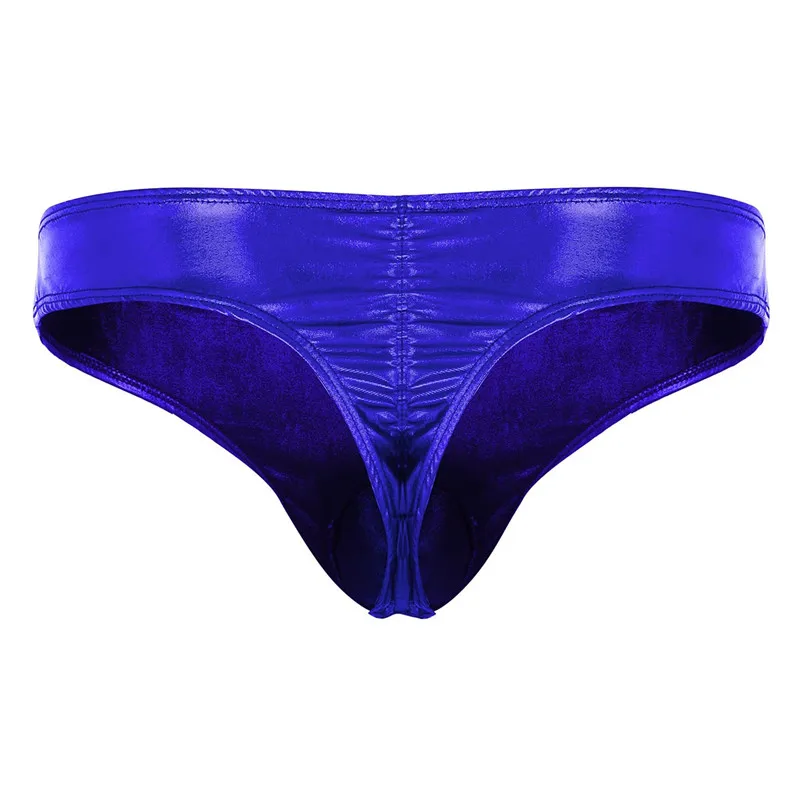 Мужское нижнее белье sissy Tanga из искусственной кожи с низкой посадкой| |