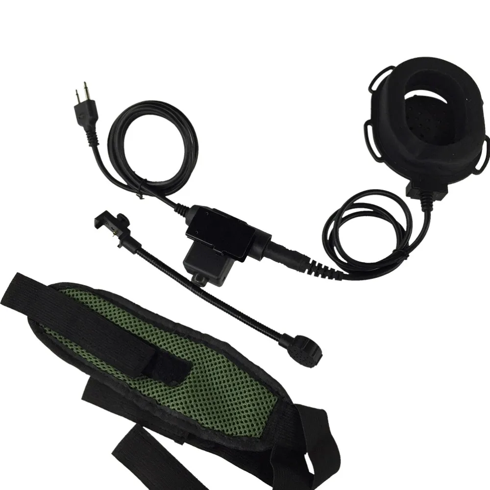 Green Z Tactical Bowman Elite II Headset with Waterproof PTT RightLeft Ear for Icom 2Pin Protrude Two-way Radios (4)