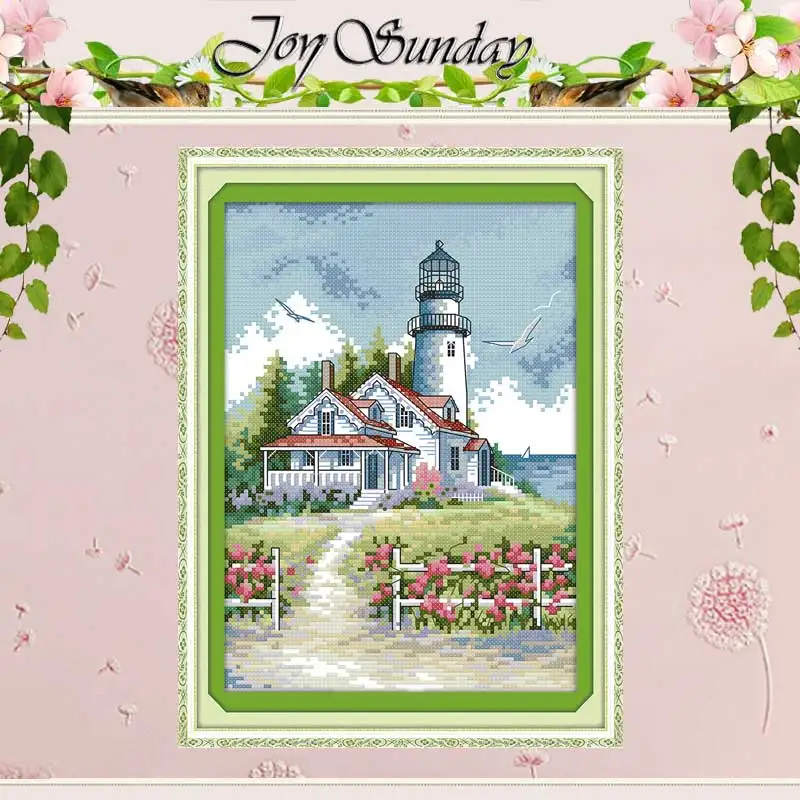 

Lighthouse (2) Patterns Counted Cross Stitch 11CT 14CT Cross Stitch Set Wholesale Scenery Cross-stitch Kit Embroidery Needlework