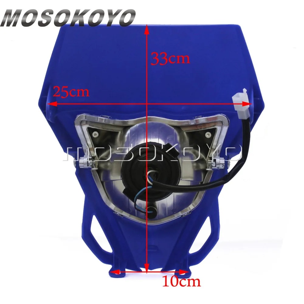 Двойная Спортивная фара для мотокросса синяя Yamaha YZ250X YZ250F YZ450F TTR125 WR 250 450 с