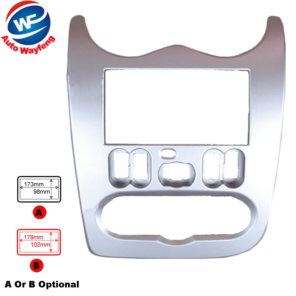 Double 2 Din Car Radio Replacement Dash Install Mount Kit for Renault