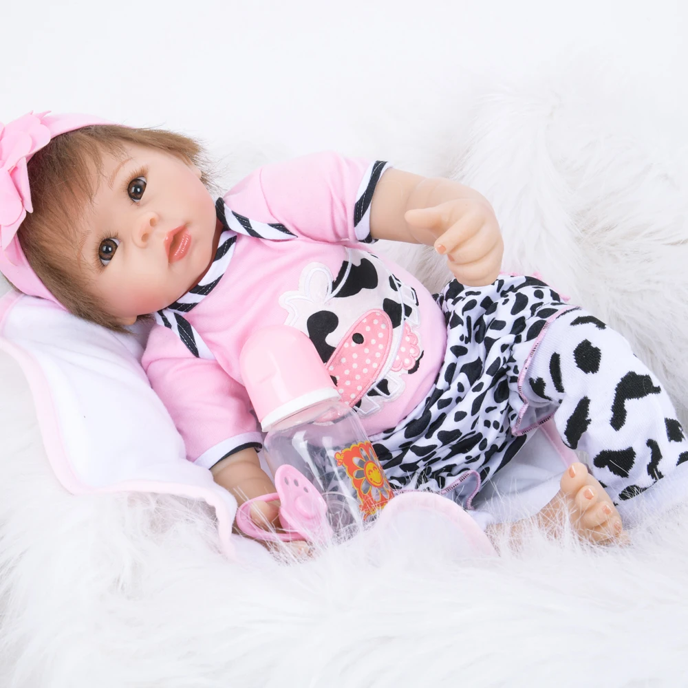 55 см хлопок тело Reborn Baby куклы силиконовые Menina реалистичные Принцесса Кукла День