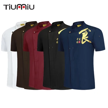 

2019 Chef Coat Uniform kochjacke Coffee Tea Shop Food Restaurant Cake Baking Kitchen Unisex Cook ropa de trabajo para hombre