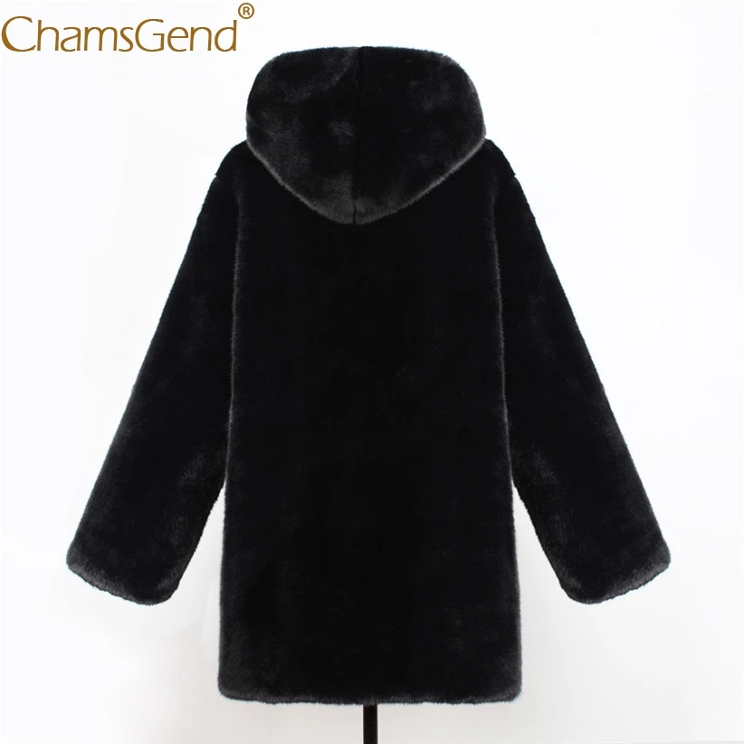 Дизайн, женское черное мягкое длинное пальто из искусственного меха с капюшоном, Женские однотонные пальто для холодной зимы, роскошная модная верхняя одежда, женское меховое пальто