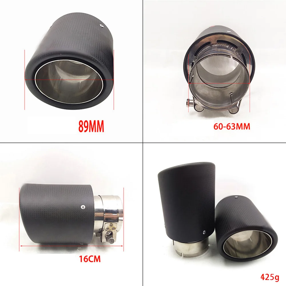 

Accessories Exhaust Pipe Tail Tip Real Carbon Fiber Auto SUV Muffler End Newest