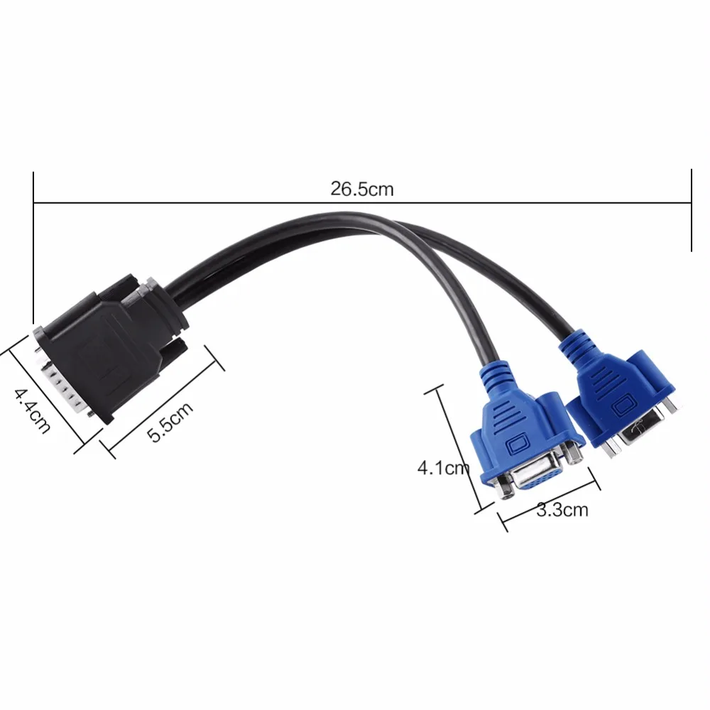 DMS-59 Pin 5,9 мм штекер на 2 VGA 15 Pin женский сплиттер адаптер кабель провод для hp Dell Монитор ТВ проектор компьютер