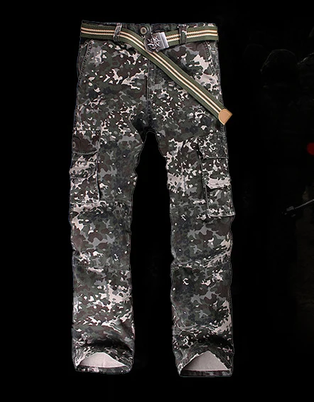 Мужские камуфляжные штаны в стиле милитари Стиль Брюки Camo Тактический груз схватка с несколькими карманами штаны спецназа и штанов с камуфляжным принтом