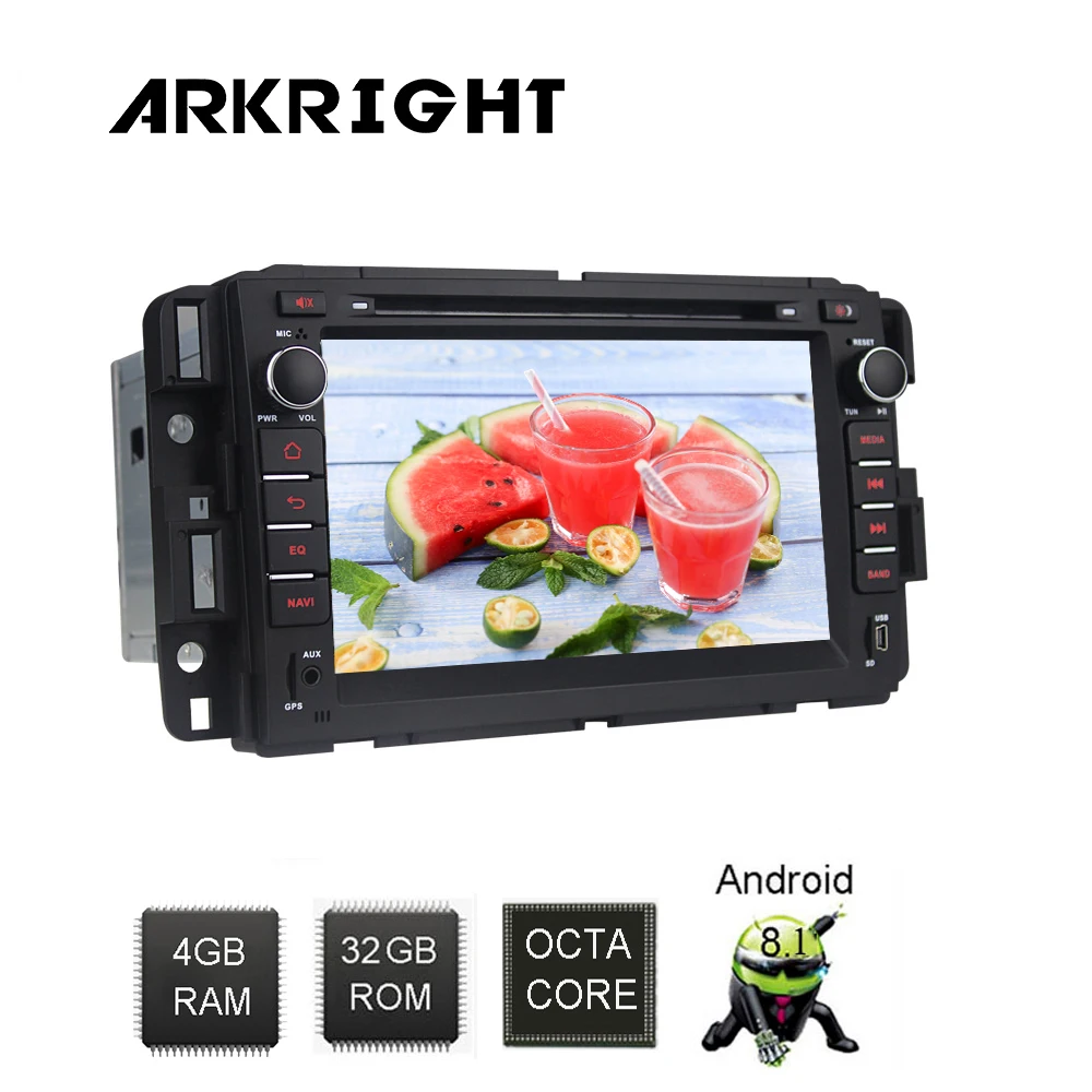 Cheap 7" 4+32GB Android 8.1 Car Radio With DVD slot for Chevrolet Traverse Tahoe Suburban GMC gps Android car multimedia player DSP 3