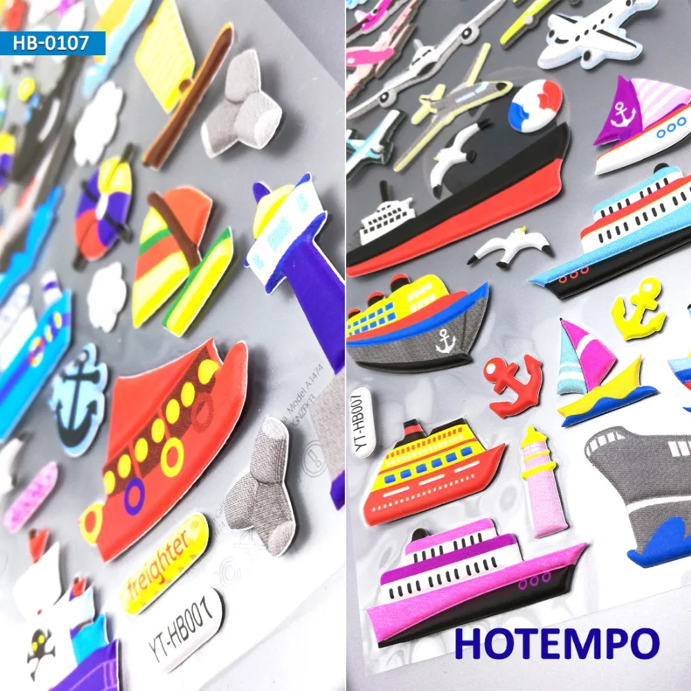 3D Foam Passenger Boat Ship Plane Cute Color Cartoon Kids Stickers Pegatinas Infantiles Stickers Pack for Children Scrapbooks 3D Foam Passenger Boat Ship Plane Cute Color Cartoon Kids Stickers Pegatinas Infantiles Stickers Pack for Children Scrapbooks