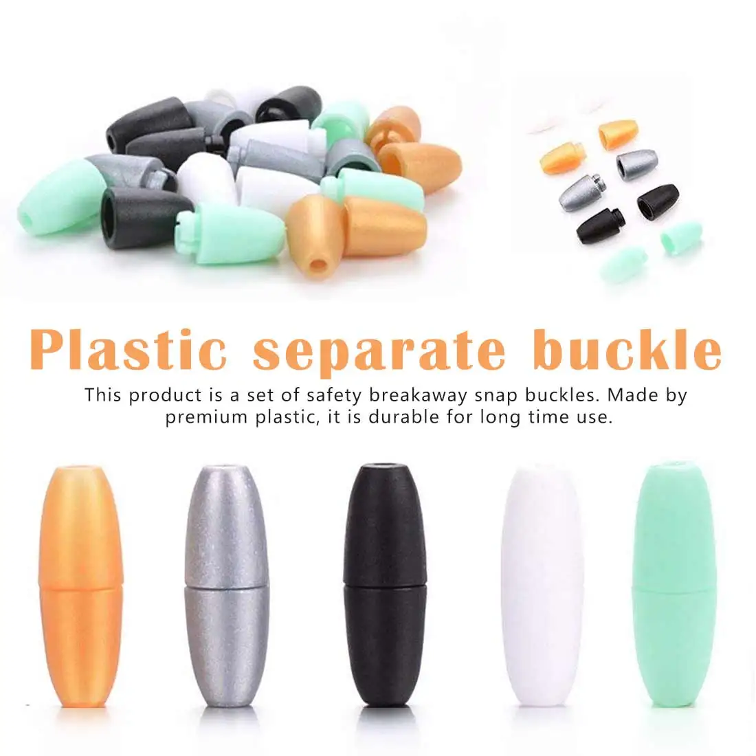 

10pc Breakaway Plastic Clasps Safety For Baby DIY Necklace Jewelry Making Silicone Teething Lobster Bracelets Hook Clasp
