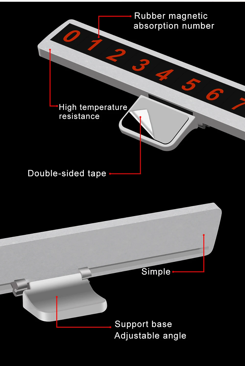Скрытый автомобиль, временная парковочная карта, светящийся телефон, номер карты, пластина, автомобили, номер телефона, Флиппер, переключатель, наклейки, подарок