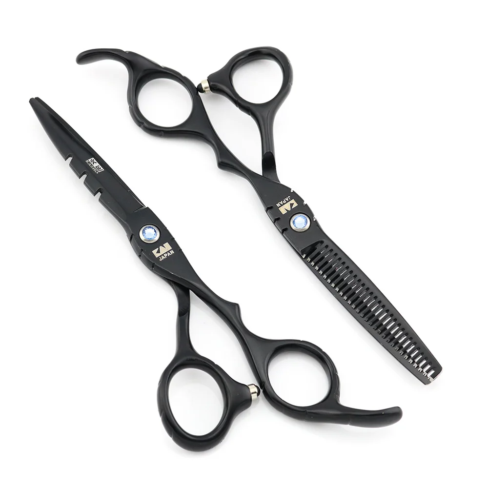 Kasho scissors 5.5 INCH or 6 INCH Hair shears Japan 440C blades Black