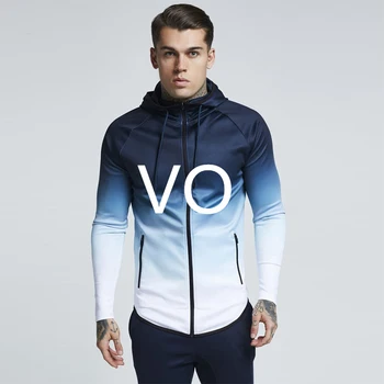 

VO Large Europe Size Fashion Colorful Hooded For Men's Thin Spring Wear MC Sweatshirts Male Hip Hop Streetwear Solid Man Hoodies