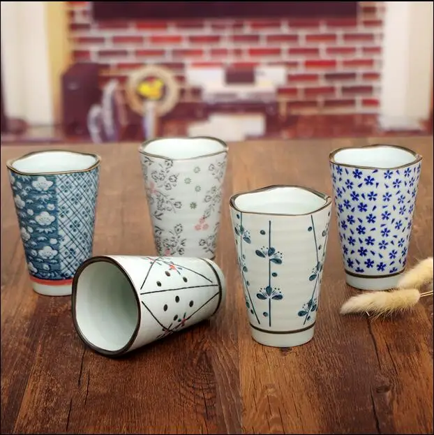 Drinkware 100ml Five sets of coffee milk mugs gift set Japanese style suit and wind retro ceramic mug Drinkware 100ml Five sets of coffee milk mugs gift set Japanese style suit and wind retro ceramic mug