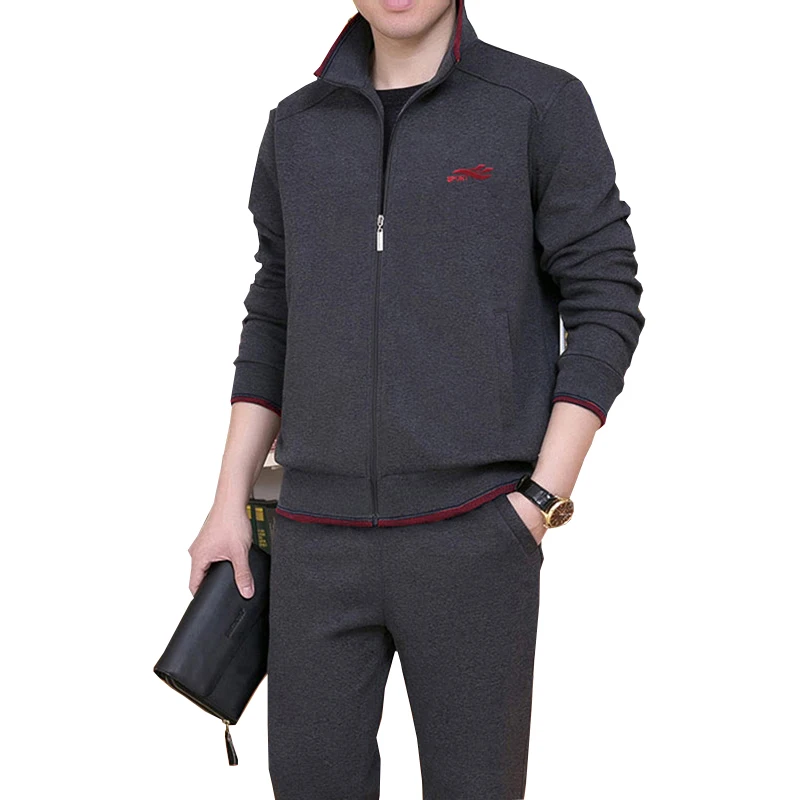 Goedkoop 3 pcs Hoge kwaliteit Trainingspak Mannen Nieuwe Zweet Pak Trainingspak driedelige Sweatershirt Set Casual Mannen Sportkleding Sets Merk mode