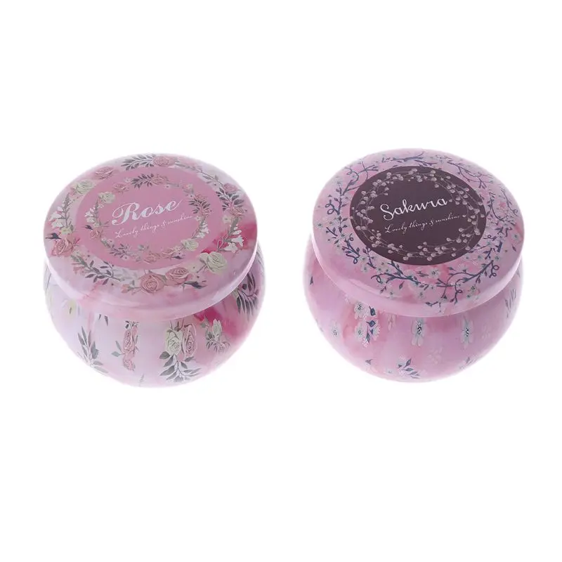

Retro Floral Design Round Tin Box Tea Candy Jewelry Coin Cans Storage Makeup Container Case Candle Holder Wedding Favor Gifts