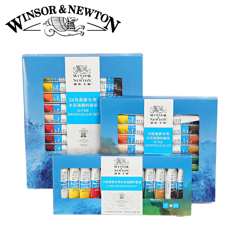 

Winsor&Newton Watercolor Paint Set Professional 12/18/24Colors Paste Transparent Watercolor Pigment For Drawing Art Supplies