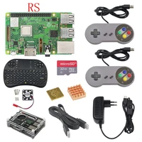 2018 Raspberry Pi 3B+ Plus Board+32G SD Card+Wireless Keyboard+Gamepad+Case+Power Adapter+Heat Sink+HDMI Cable for Retropie