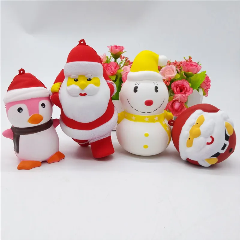 New Funny Christmas Squishy Slow Rising Toys Cute Cartoon Santa Claus Snowman Xmas Penguin Squishies Squeeze Stress Relief Toy (15)