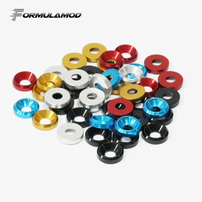 

FormulaMod Fm-DP, Aluminum Alloy M3/M4 Gaskets, Multiple Colour Decorative Gasket, 1 Set 5 Pcs, For M3/M4 Screws