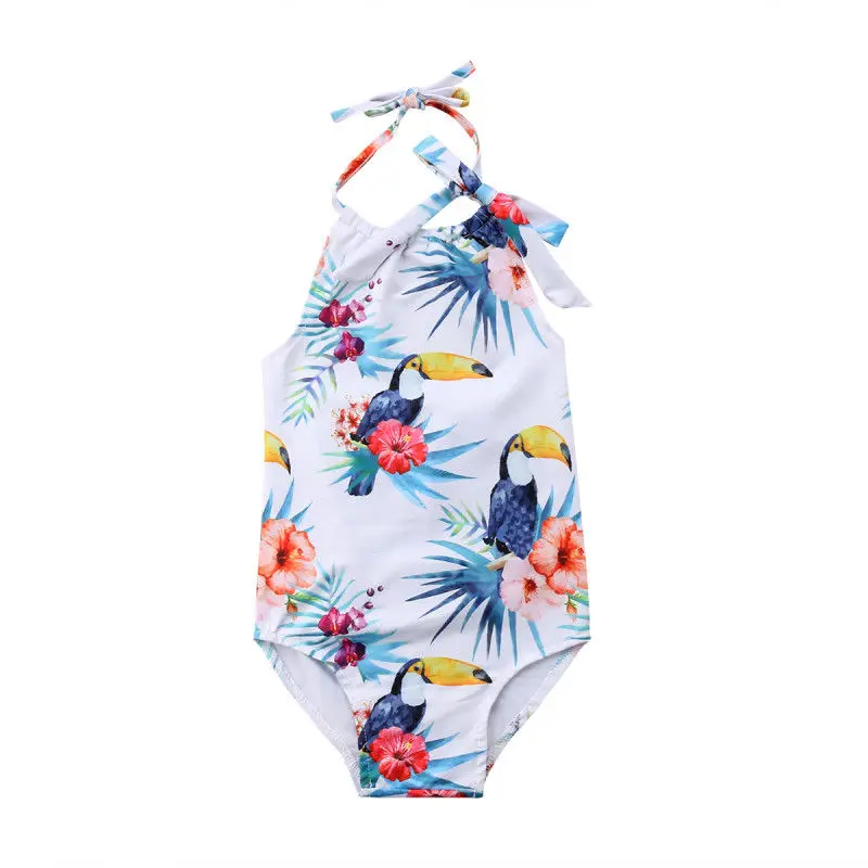 

Emmababy Baby Bodysuit Fashion Cute Hornbill Flower Print Bodysuit Comfortable Summer High Quality Baby Girl Clothes Hot Sale