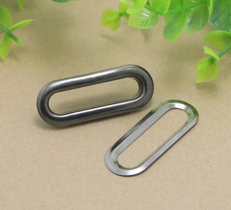 100 Stück Oval Metall Großhandel grau Nieten Ösen Kleider Bekleidung 6x15mm