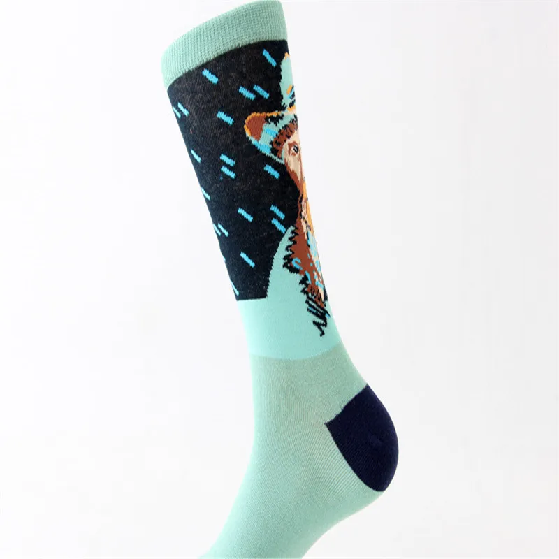 Харадзюку Ван Гог масляные носки с живописью женские носки Искусство Ван Гог Фреска хлопковые носки новые модные мужские и женские пушистые носки