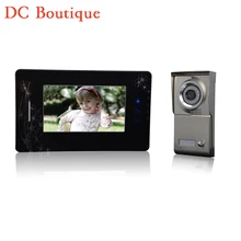 (1 Unidades) HD 600TVL Alambre uno a una versión de La Noche Videoportero cámara CMOS Lente de 7 pulgadas TFT-LCD de pantalla a color de RFID tarjeta de desbloqueo