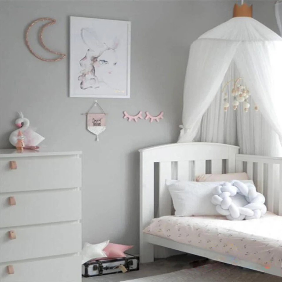 Foldable Baby Bed Canopy Cot Crib Netting Kids Bedding Dome Crown - Foldable Baby Bed Canopy Cot Crib Netting Kids Bedding Dome Crown