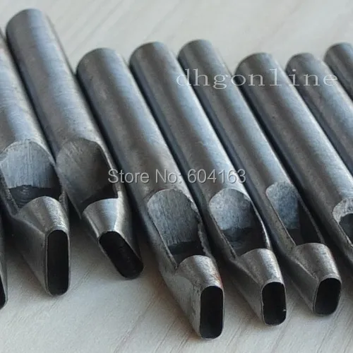 

One set Size Oval shape Leather Belt Watch Band Gasket Hollow Hole Punch Cutte Tool 4mm style
