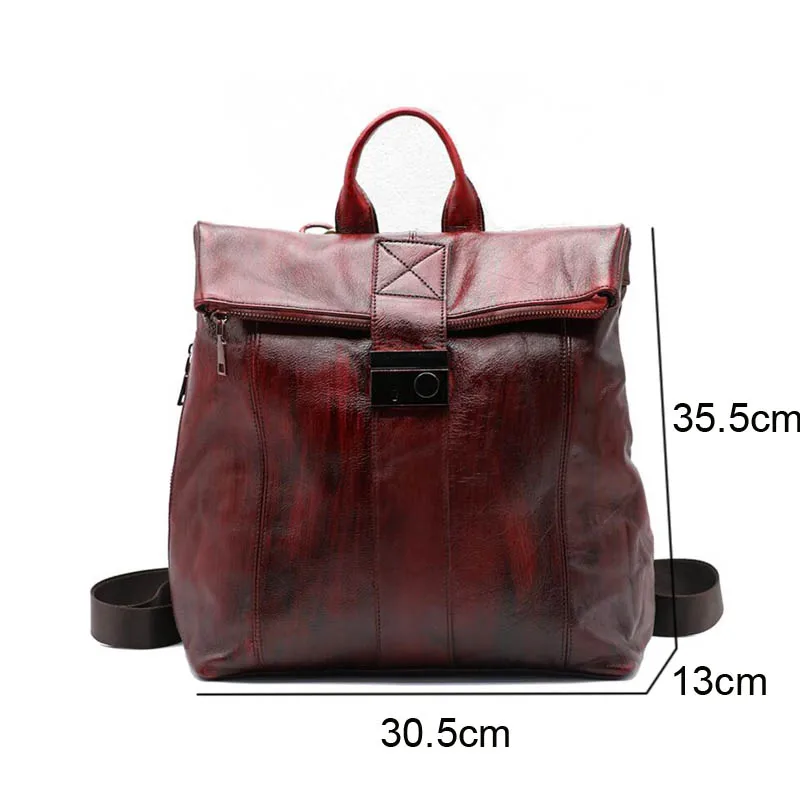 CHSANATO, стильный рюкзак с защитой от кражи, женский рюкзак из натуральной кожи, женский рюкзак из воловьей кожи, рюкзак для путешествий и школы, Mochila Bolsa