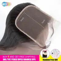 7x7 lace closure Brazilian Straight Hair Human Hair HD Lace Closure With Baby Hair Swiss Lace 8-22'' BY Remy Hair Free Shipping