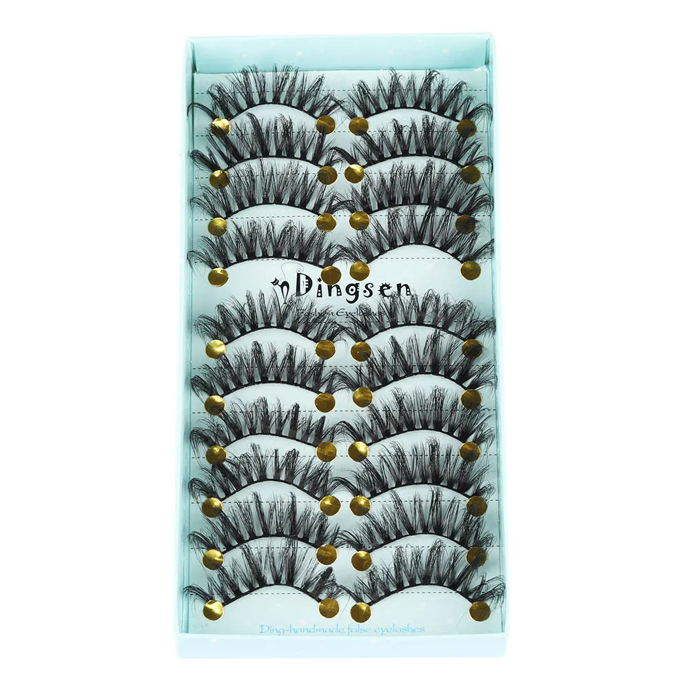 Style 12 10 пар/компл. макияж 3D накладные ресницы шикарный мягкий длинный крест ресницы искусственные ресницы, удлинение Make up Красота инструменты - Цвет: Style 12