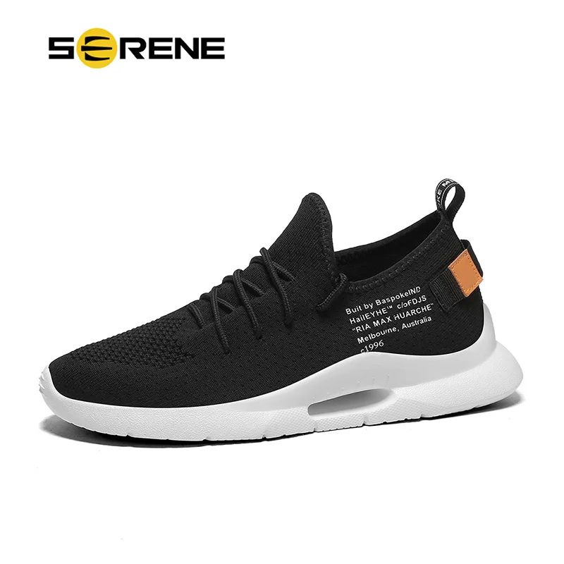 

SERENE Brand Couple Shoes Men 2018 Trending Lovers Sneakers Summer Black Breathable Fabric Mesh Male Footwear Hot Sale Mens Shoe