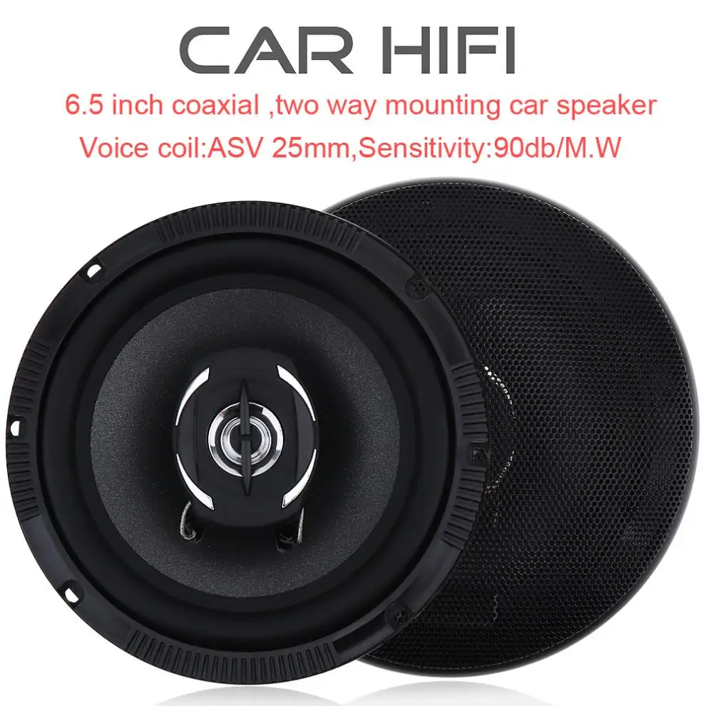 2 шт 6,5 дюймов 80 Вт Универсальный Автомобильный HiFi коаксиальный динамик для двери автомобиля Авто Аудио Стерео полный диапазон частоты динамик s для автомобилей