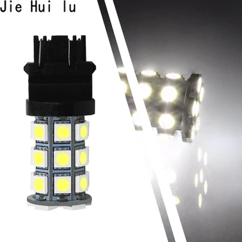 

1Pcs H4 3157 3156 H11 7440 7443 Car Light Source 18 27 SMD 5050 P27/7W LED High Power P27W Car Bulbs Brake White Lights Parking
