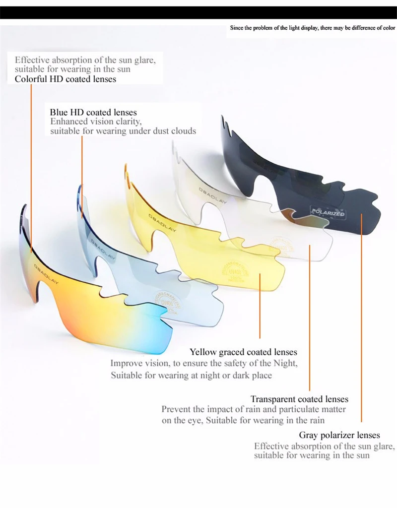 OBAOLAY поляризационные велосипедные очки, уличные спортивные велосипедные солнцезащитные очки, UV400, MTB очки для езды на велосипеде, очки oculos de ciclismo
