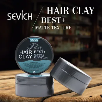 

2019 Brand New Fashion Men Styling Makeup Natural Hairstyle Wax Matte Hair Clay Hair Styling Tools Matte texture neat and clean