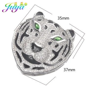 

Handmade Pearls Jewelry Components Micro Pave Zircon Tiger Connector Pendant For Women Beadwork Pearls Necklace Making