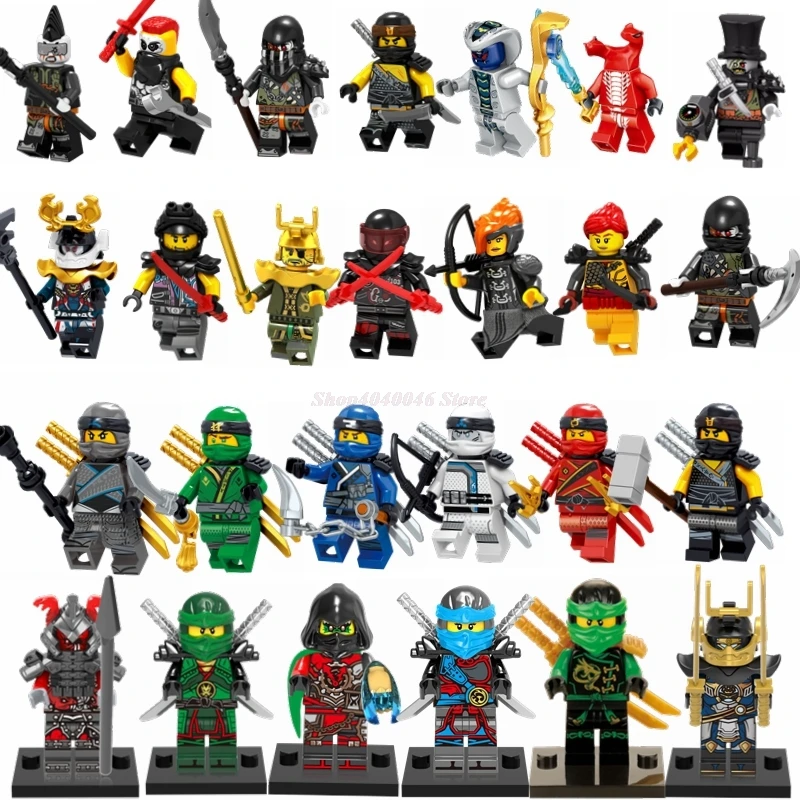

Ninja Movies Action Figures Legoing Ninjago Set JAY LLOYD KAI Toy Model Compatible with Building Blcoks COLE for Children Gift
