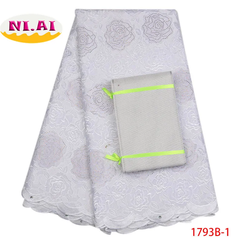 

African Swiss Voile Lace Swiss Voile Lace In Switzerland High Quality 2018 White Asoebi African Dresses For Women NA1793B-1