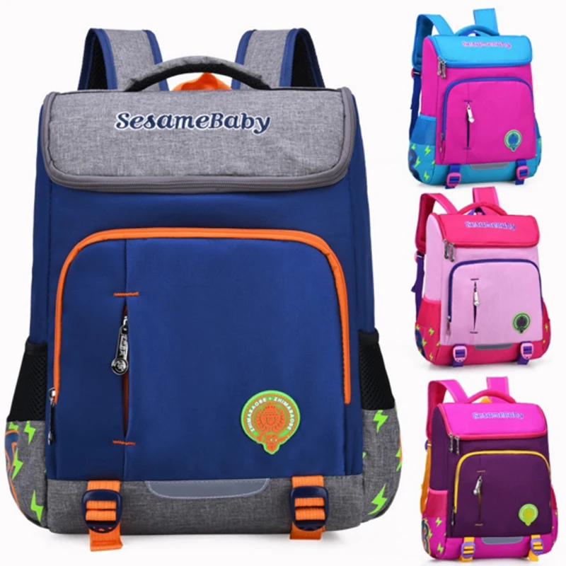 

Children's Schoolbag Primary School Backpacks Large Capacity Nylon Backpack Travel Bags Reflective Strip Design Bags