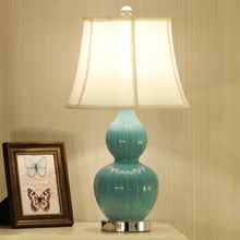Китайская керамическая настольная лампа прикроватная простая Европейская гостиная простая теплая классическая декоративная настольная лампа ZA623 ZL168