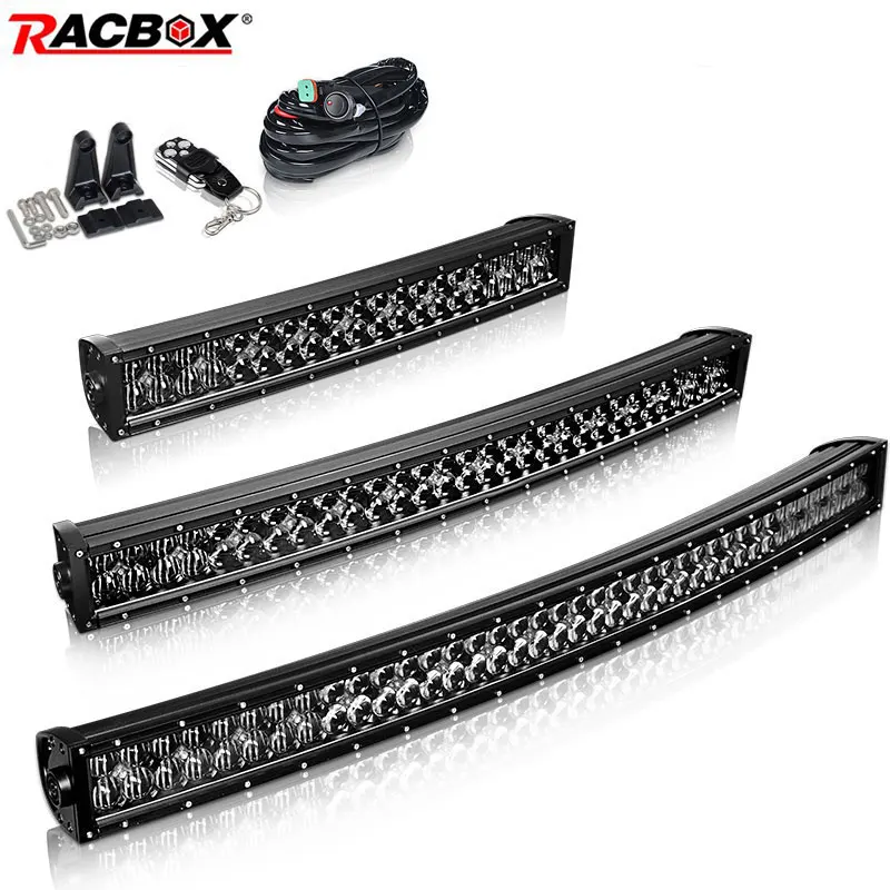 LED Light Bar Work Lamp Combo Beam Black Pearl 5D 22 32 42 inch Curved Offroad LED Working Lamp 12V 6000K For ATV SUV MPV GAZ 