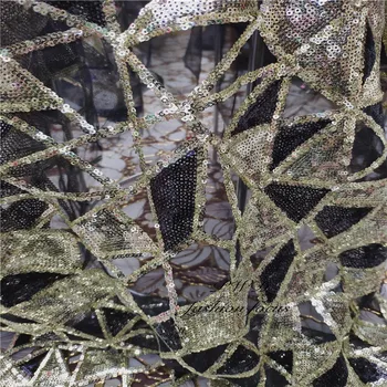 

Newest sequins/embroidery lace/ fabric for fashion dress Mesh sequin lace/french net lace fabric for women