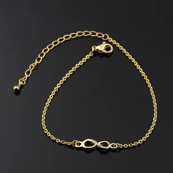 

V Attract 10pcs Vintage Infinity Symbol Rhinestone Charm Bracelets Bangles Women Nurse Holiday BFF Girls Vintage Gifts